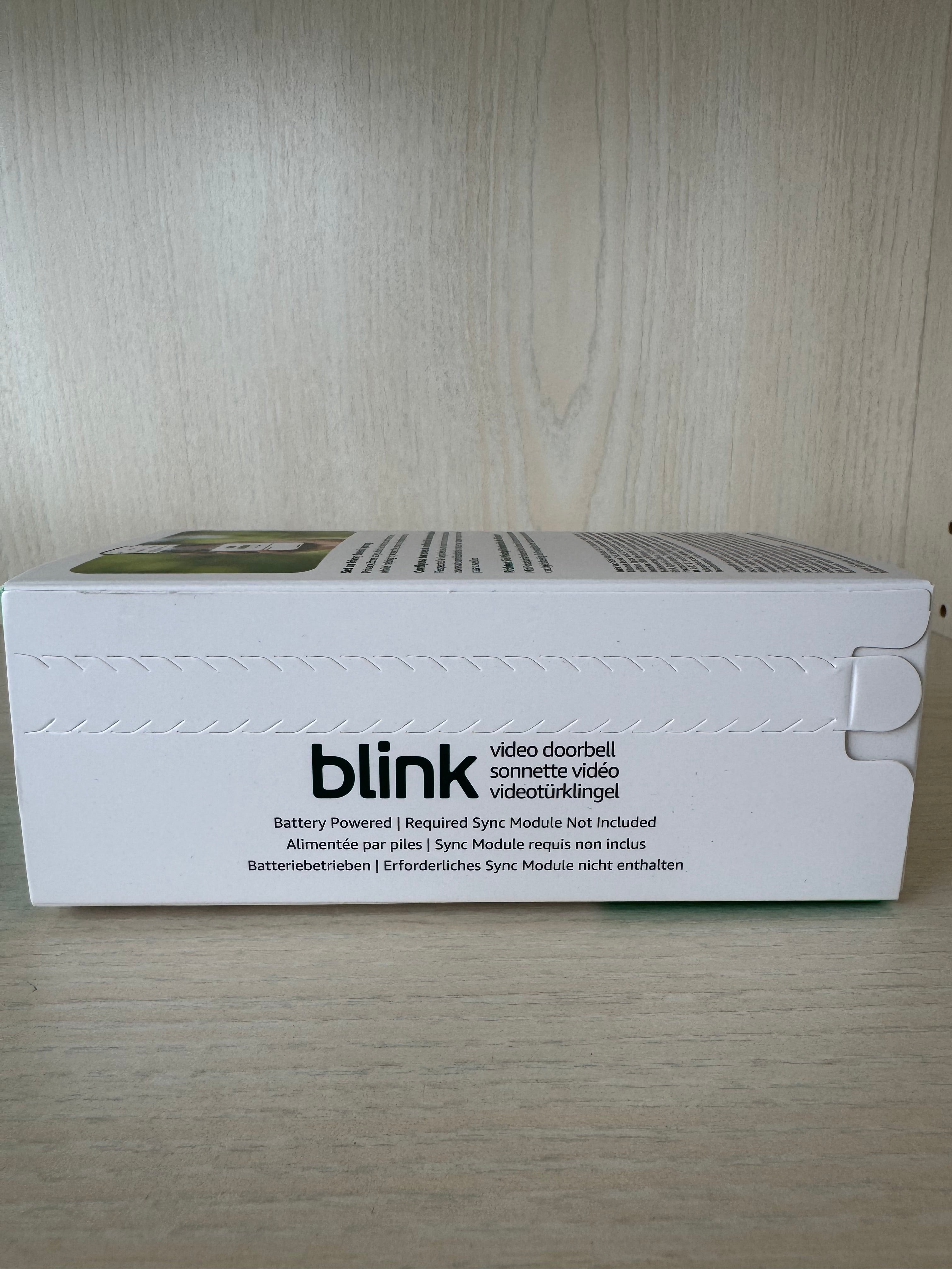 Blink Video Doorbell Black New/Sealed – Sync Module Not Included – Alexa Compatible
