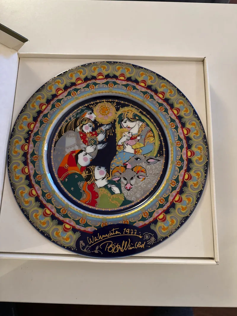 Rosenthal Christmas Collector Plate by Bjørn Wiinblad, Limited Edition, Boxed