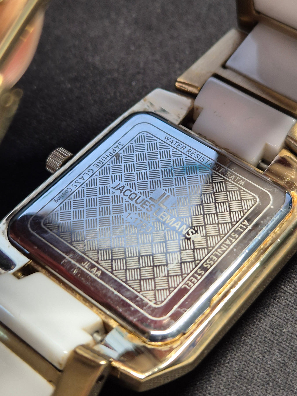 Jacques Lemans Dublin Ceramic 34mm Weiß/Gold – Guter Zustand