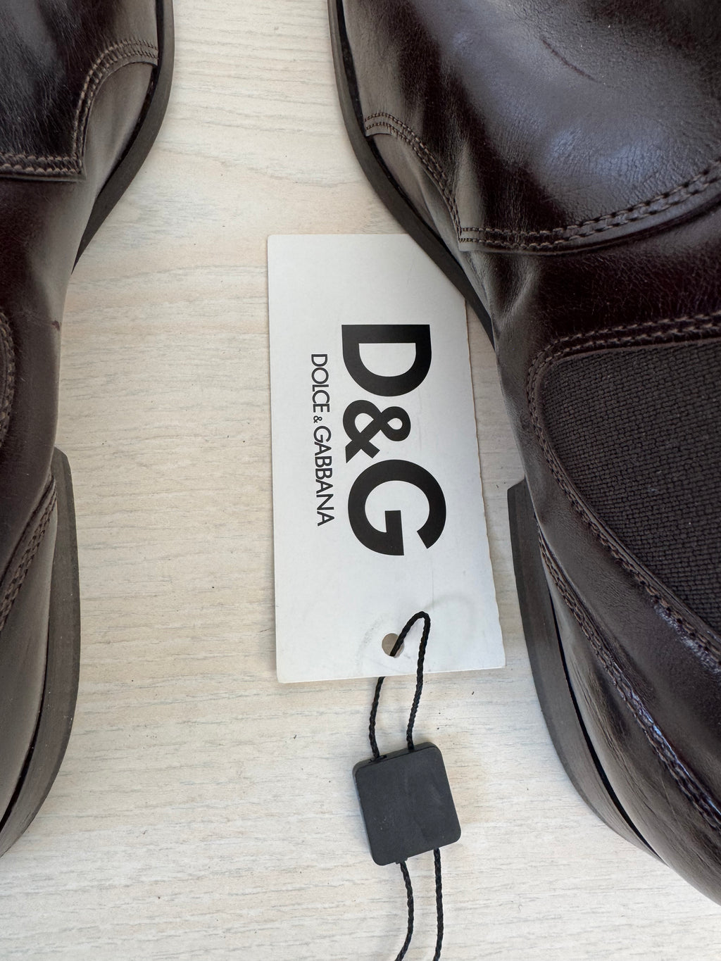 D&G by Dolce & Gabbana Brown Leather Ankle Boots EU 41 Like New