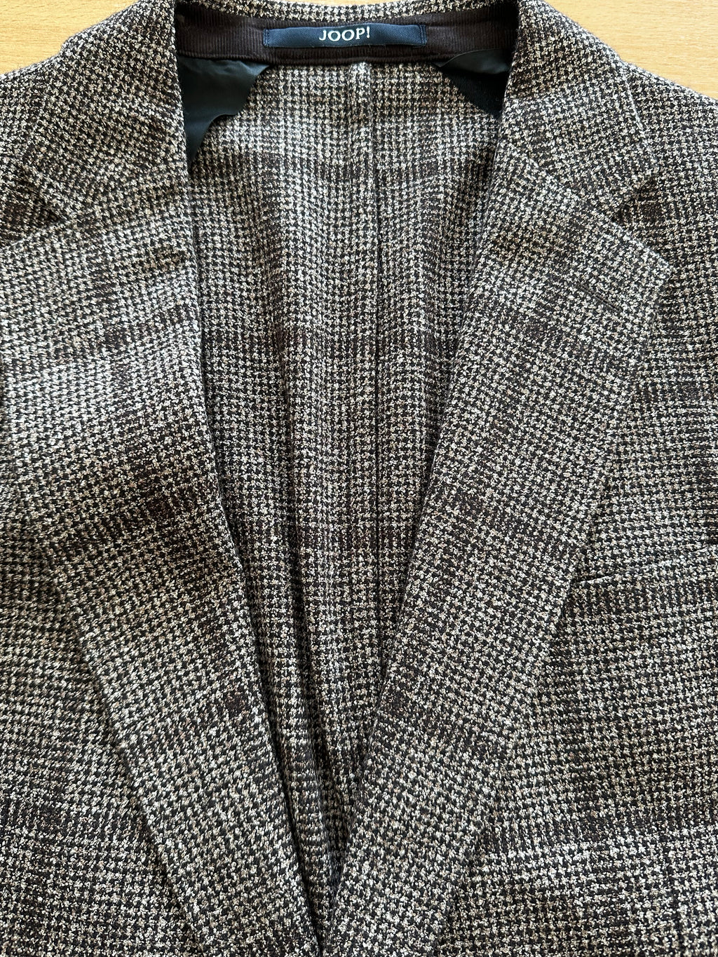 JOOP! Slim Fit Wool Blazer – Brown Plaid – Size 54 – Like New