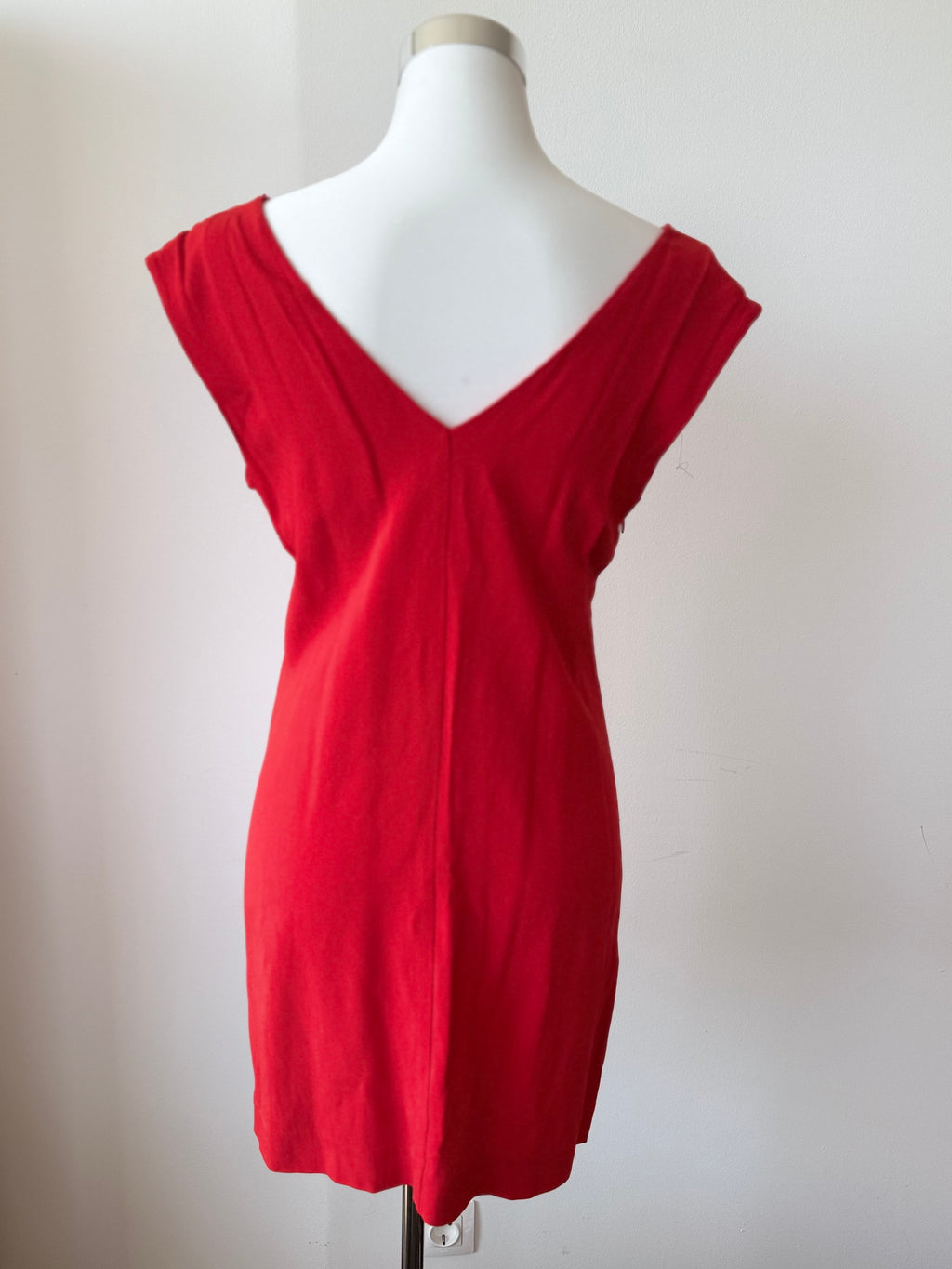 Stella McCartney Shiftkleid – Rot, EU 38, Sehr gut, mit Volants
