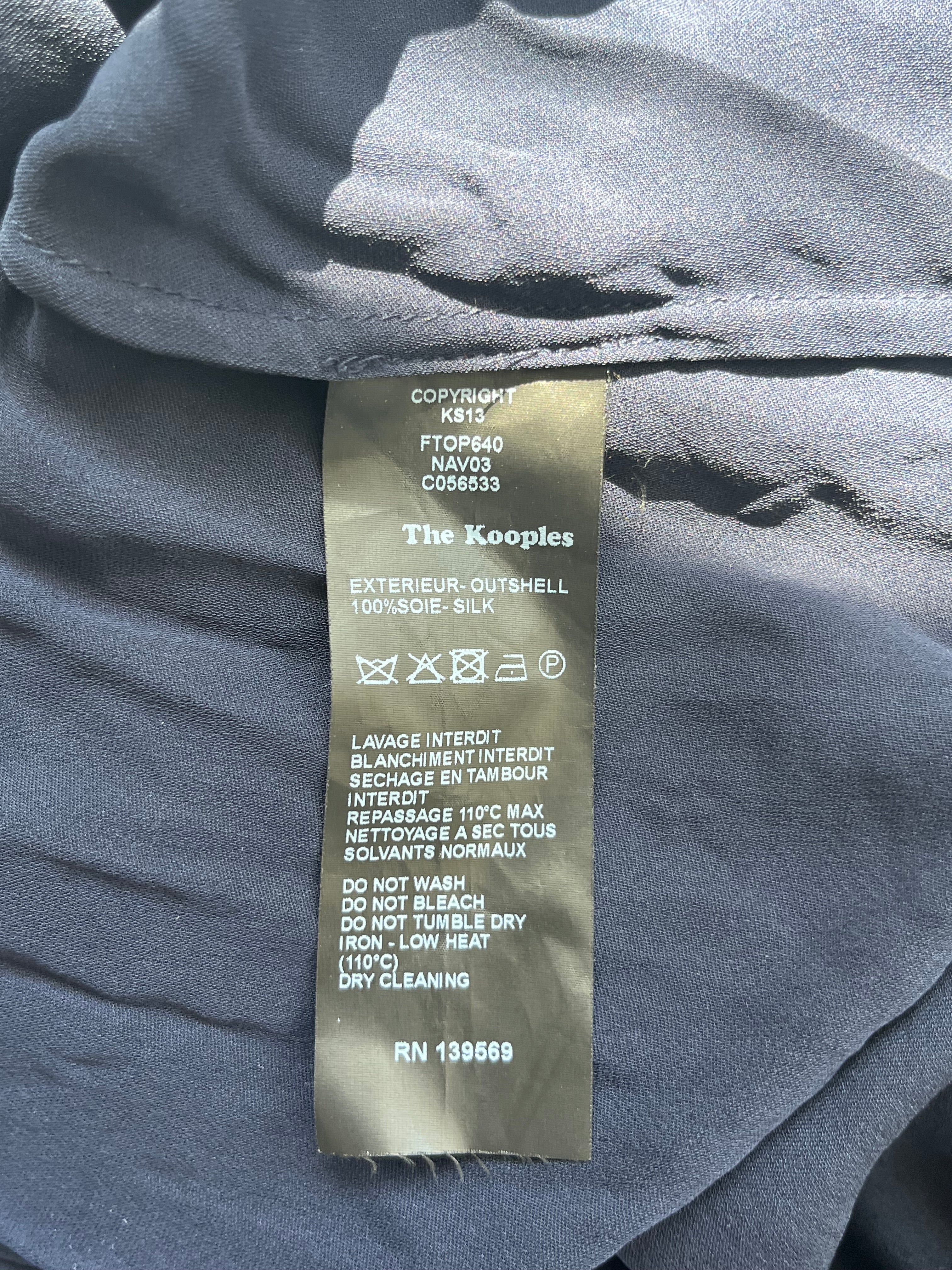 The Kooples Seidenbluse S – Schwarz, Sehr Gut, Reißverschluss