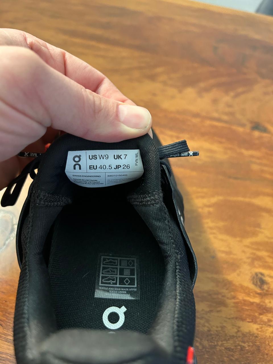 On Running Cloudswift 3 “All Black” EU 40.5 (US M7/W9) Very Good Condition