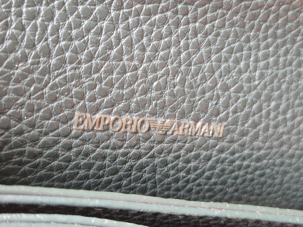 Emporio Armani Umhängetasche – Leder, grün/rot, guter Zustand, 20x16x6cm