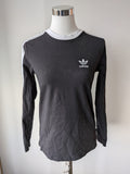 Adidas Originals 3-Stripes Long Sleeve Tee – Women’s, Black, M, Very Good