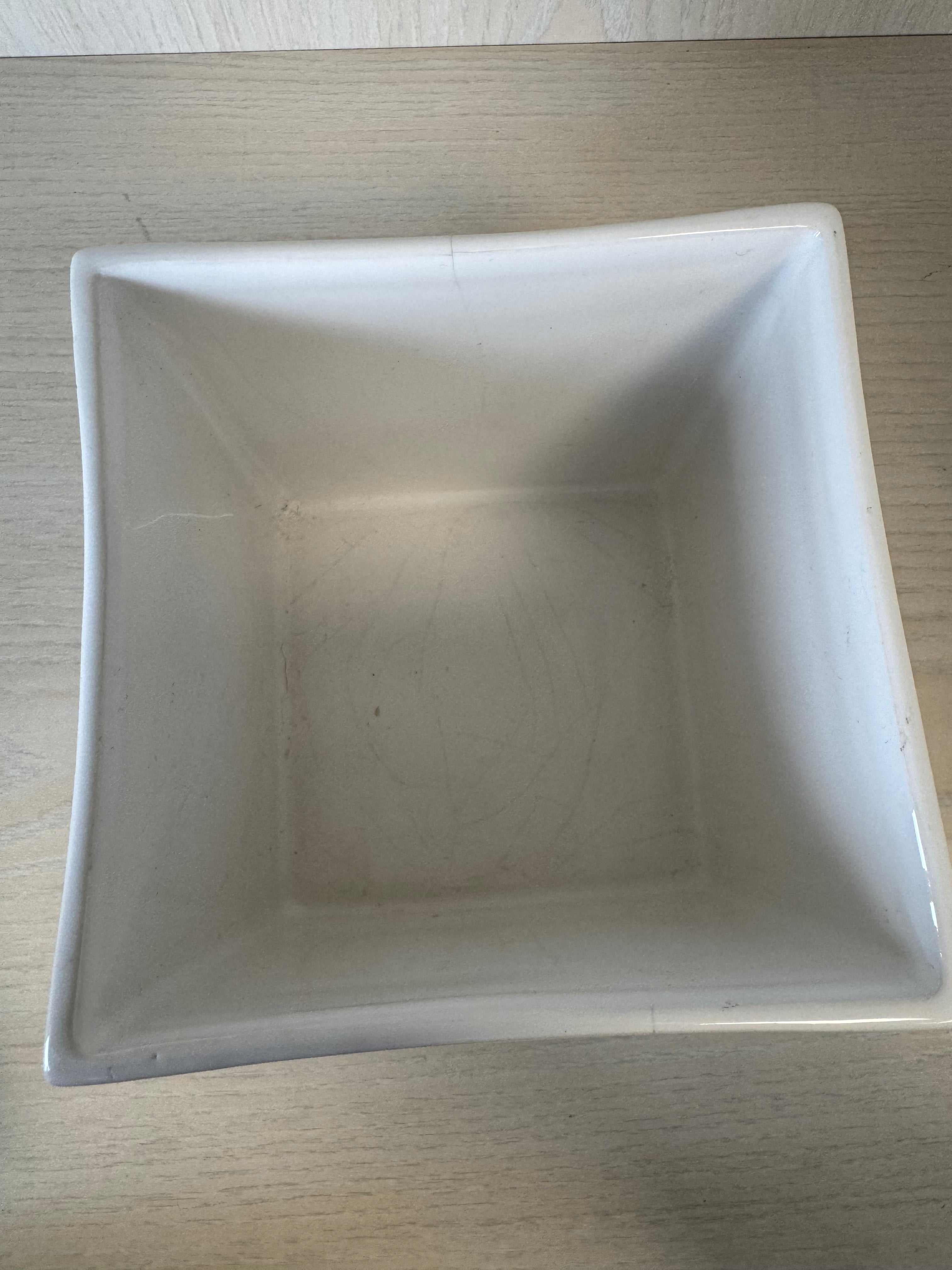 Weißer quadratischer Keramik-Übertopf von ASA Selection, ca. 12 cm, guter Zustand