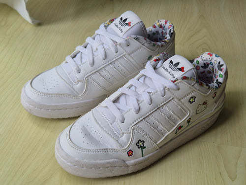 Adidas Forum Low Hello Kitty IG6031, Weiß/Schwarz/Gold, EU 38, guter Zustand