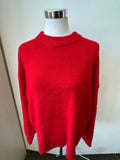 NA-KD Oversized Knit Sweater Red Large Very Good Condition