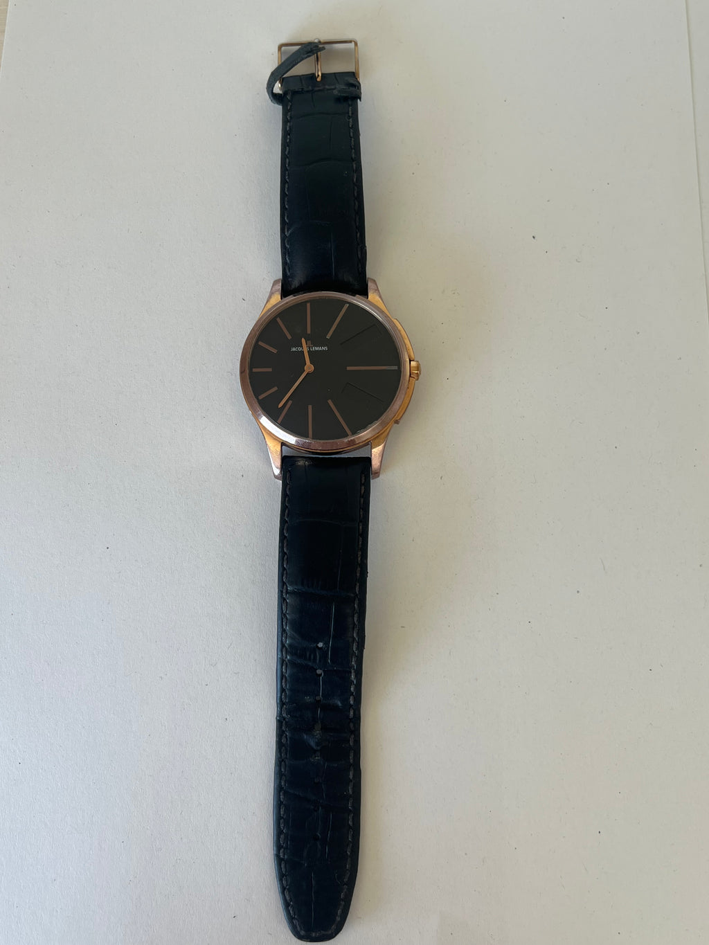 Jacques Lemans 1-1788 Quartz Men’s Watch | Rose-Gold 46mm | Poor Condition
