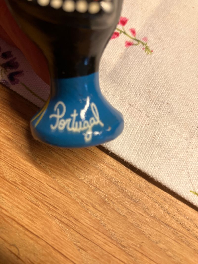 2x Portugiesische Galo de Barcelos Hahn-Figuren, 7-8cm, Handbemalt, Sehr Gut