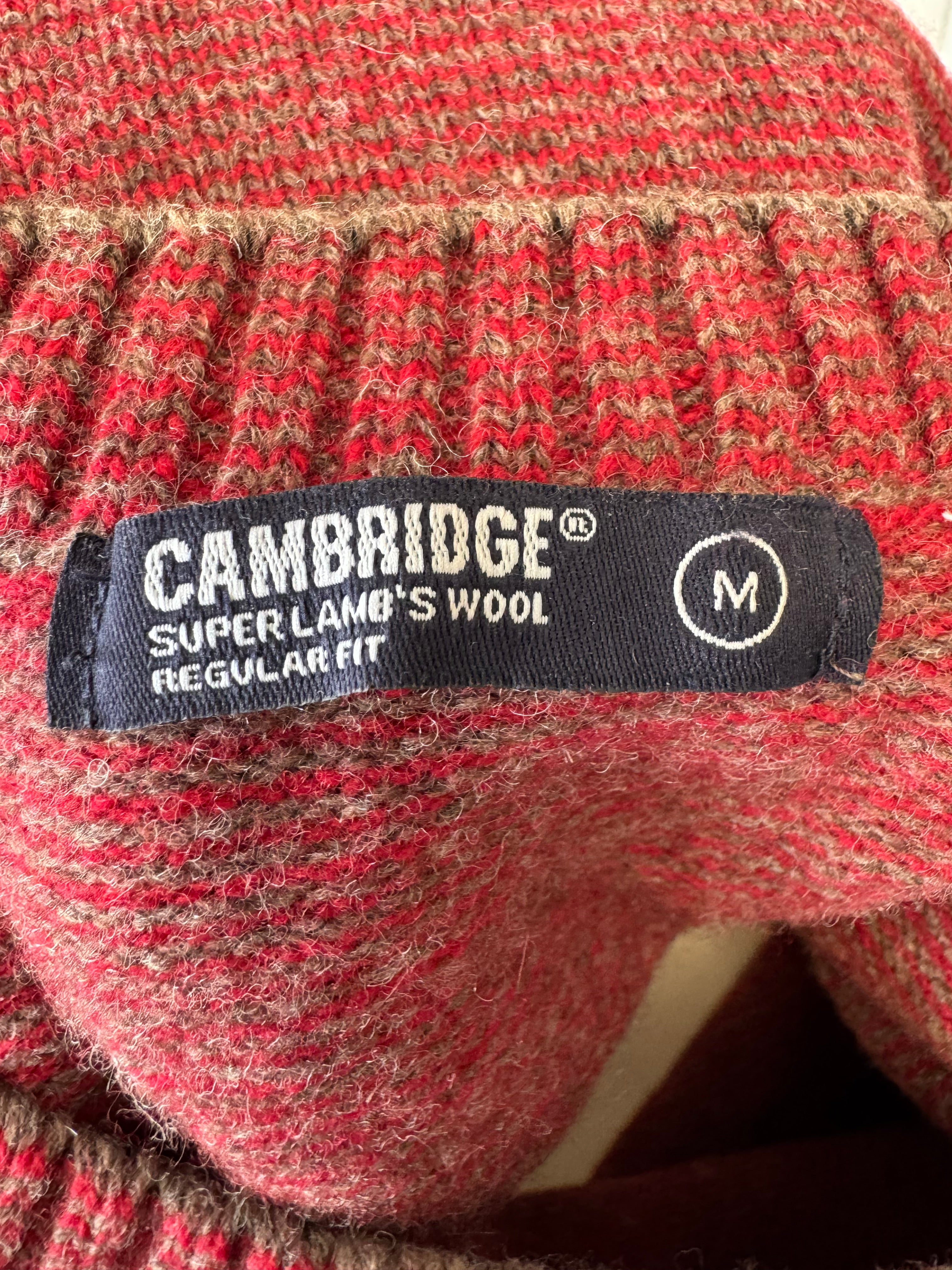 Cambridge SuperLamb's Wool Pullover – Pomegranate, Größe M, Wie Neu