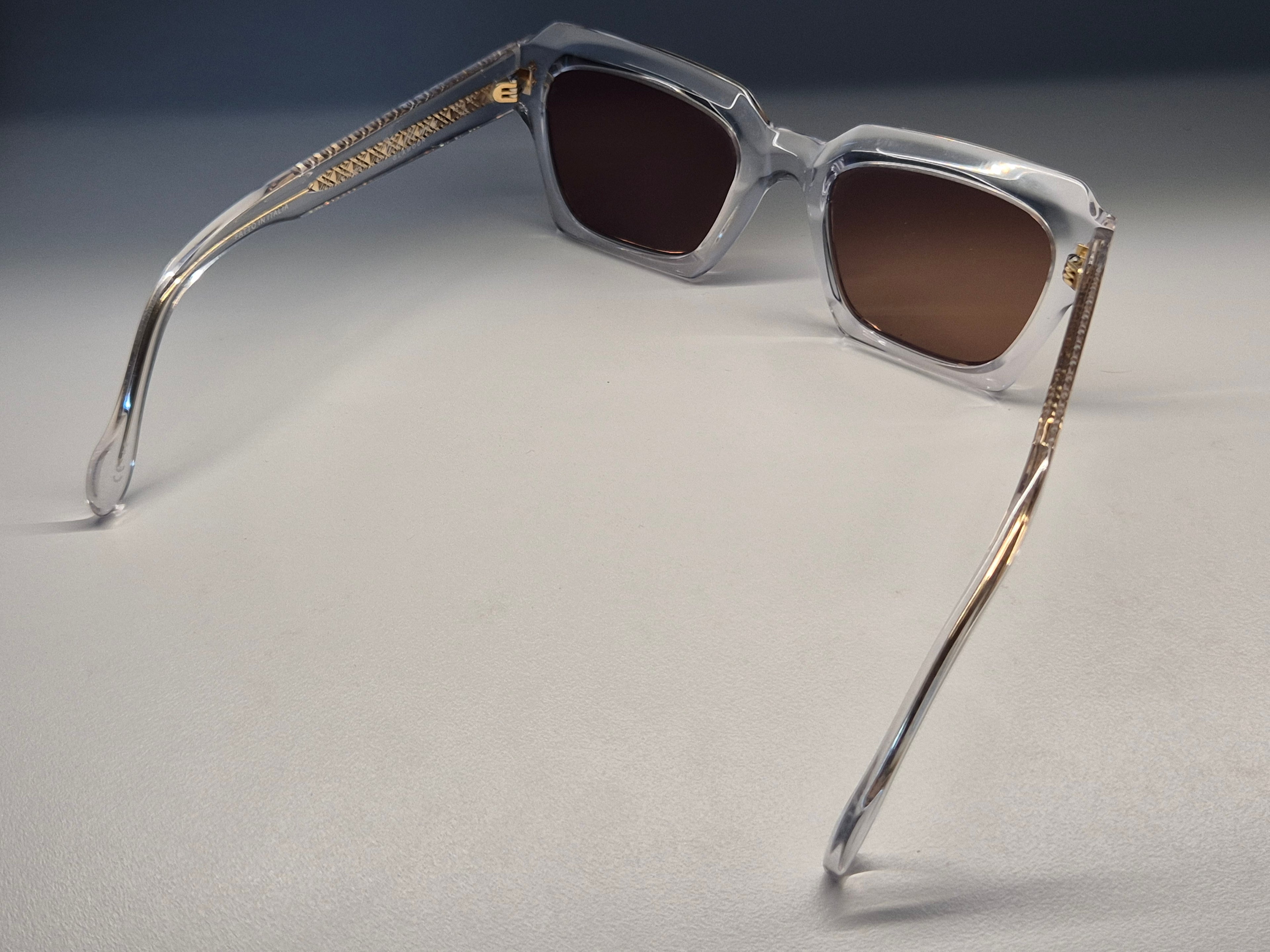 Kador Kallima Glamour Sonnenbrille klar/gold, Gr. 52x27 145, sehr guter Zustand