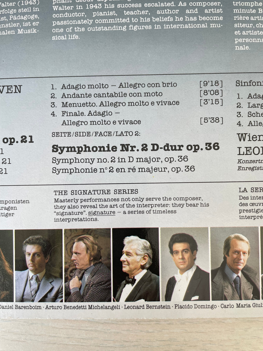 Deutsche Grammophon LP – Beethoven Symphonies 1 & 2 / Leonard Bernstein, VG