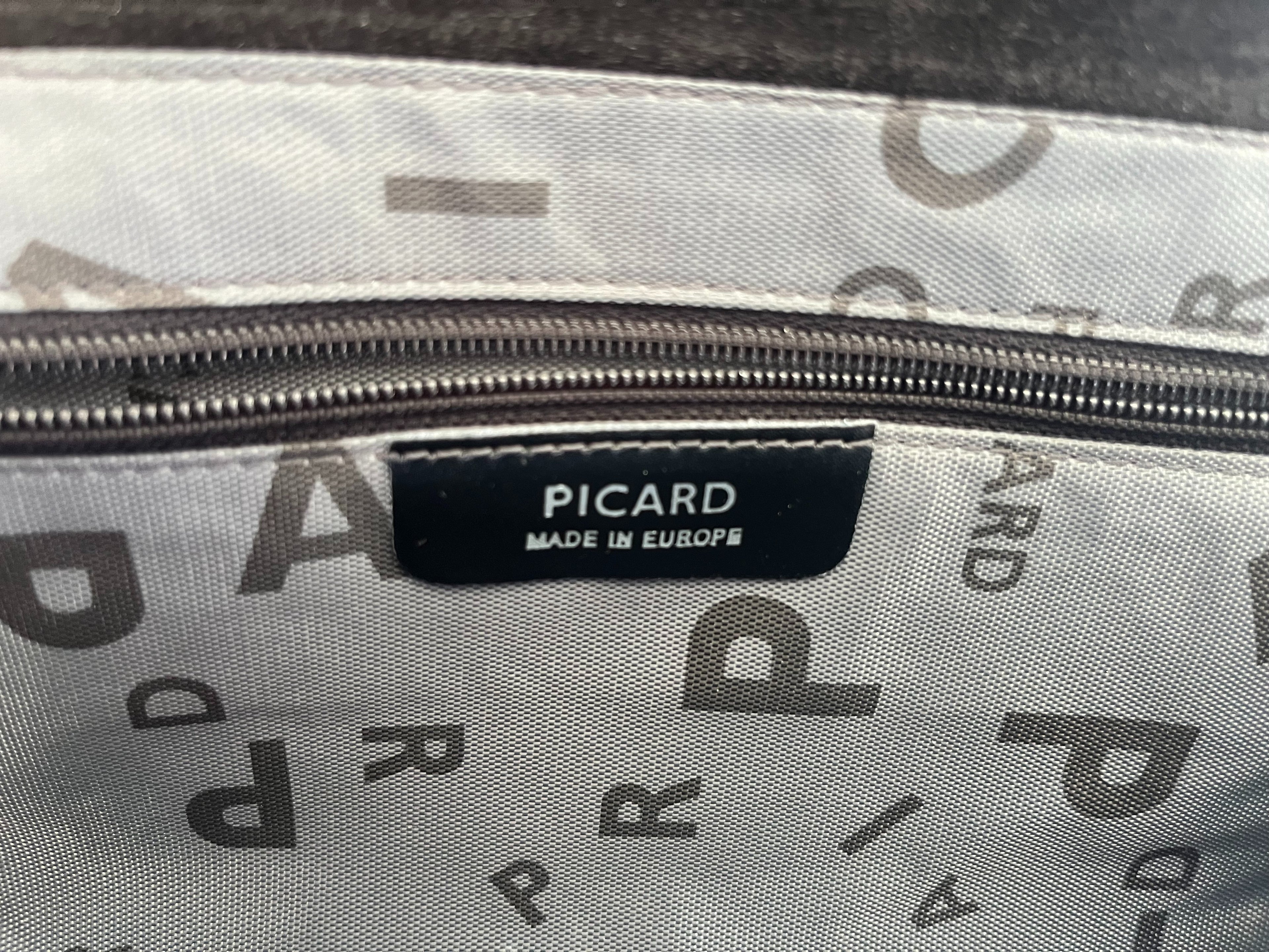 Picard Leder Clutch Schwarz 30x15cm – wie neu, mit Staubbeutel