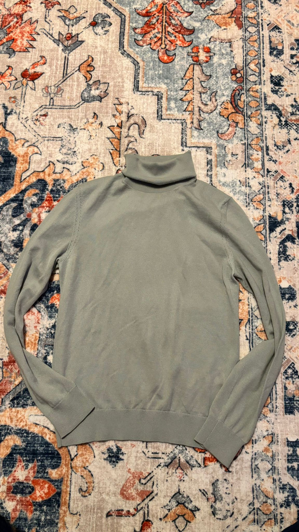 Loro Piana 100% Cashmere Turtleneck Sweater Green IT 44 (EU M) Very Good