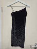 NA-KD Samtkleid Schwarz One-Shoulder, Größe S, Sehr Gut