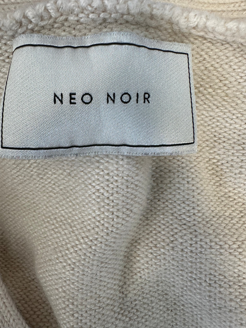 Neo Noir V-Neck Cardigan, Chalk White, Size 40, Very Good Condition