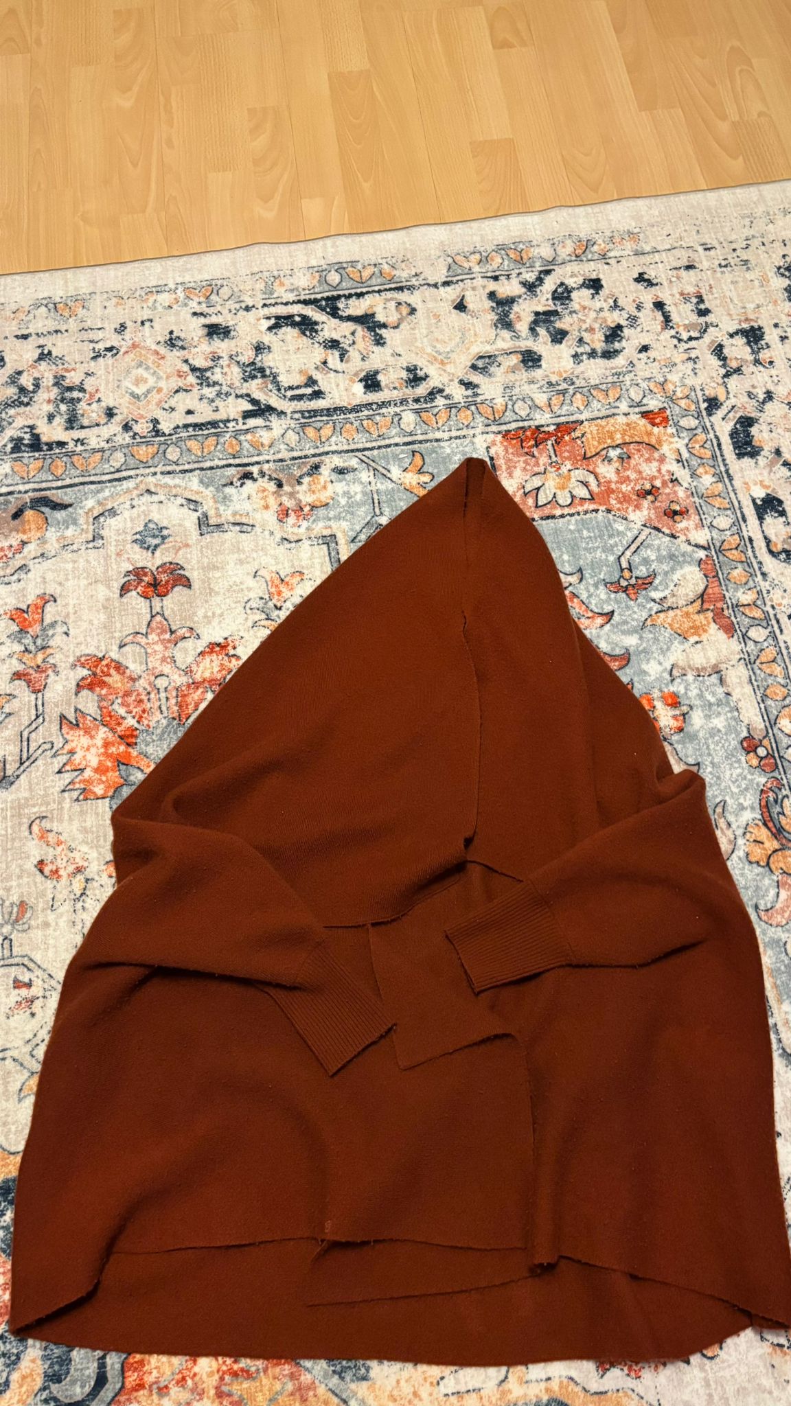 100% Kaschmir Decke Large Rost – Weich & Gemütlich, Guter Zustand