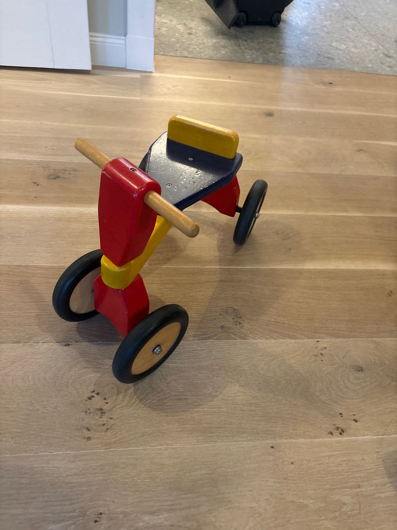 Pintoy Holz Laufrad Trike – bunt, stabil, 1-3 Jahre, Gebrauchsspuren