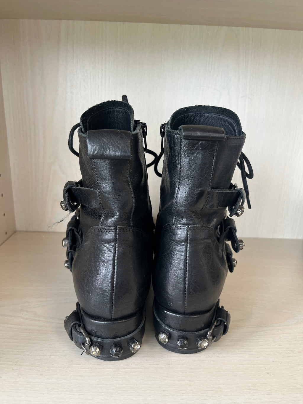 Eddie Rodriguez Women’s Leather Ankle Boots – Black, Size 40, Very Good