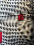 HUGO by Hugo Boss Herrenhemd Gr. 43, Baumwolle, Micro-Hahnentritt, sehr gut