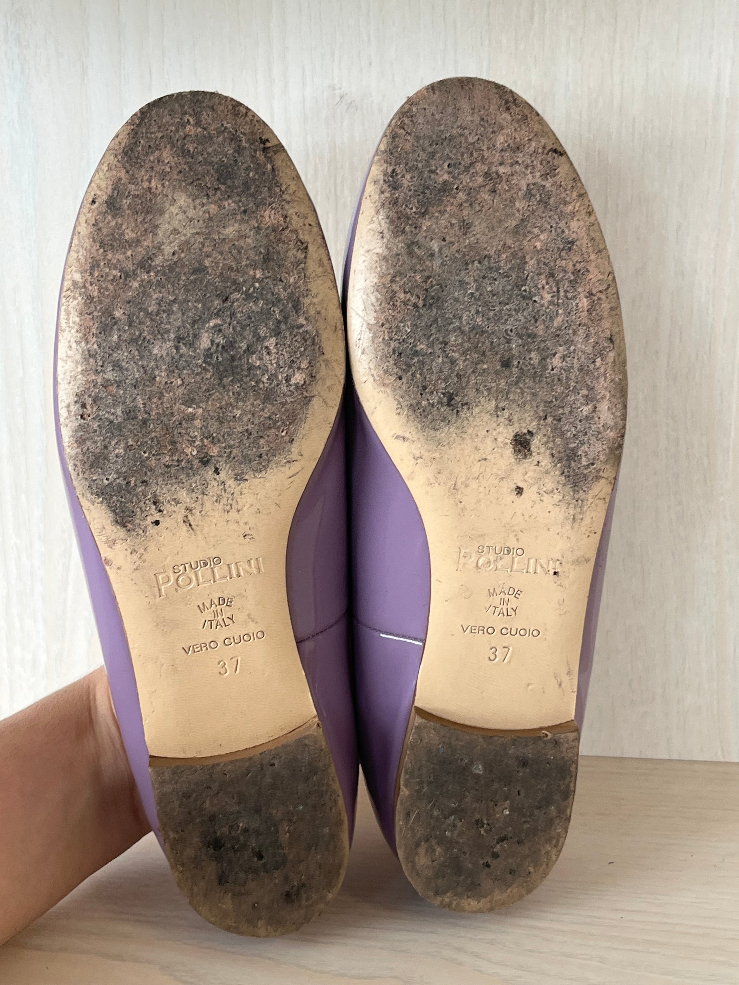Studio Pollini Lackleder Loafer – Flieder & Gelb – EU 37 – Sehr guter Zustand