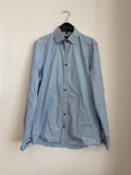 Finshley & Harding Easy Care Slim Fit Hemd Blau/Weiß Gestreift M Gut