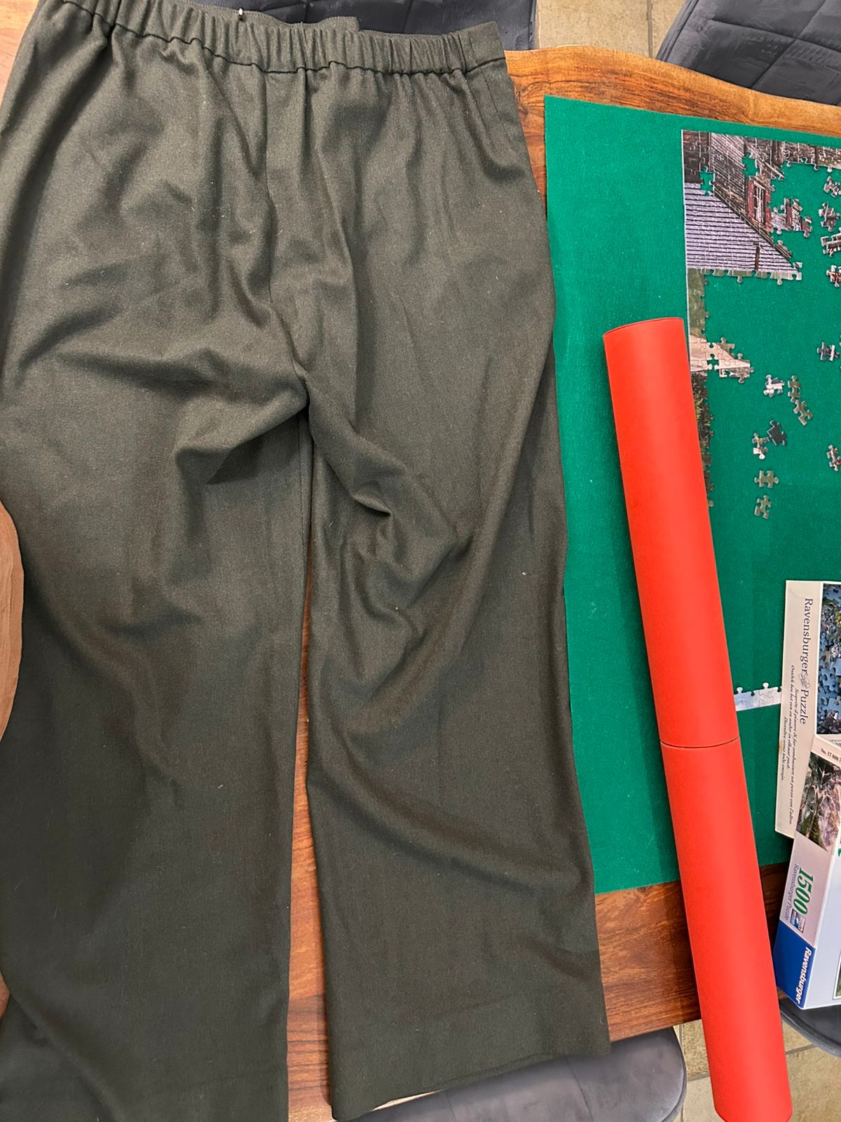 S MaxMara Easy Living Trousers | Size 40 | Forest Green | Good Condition