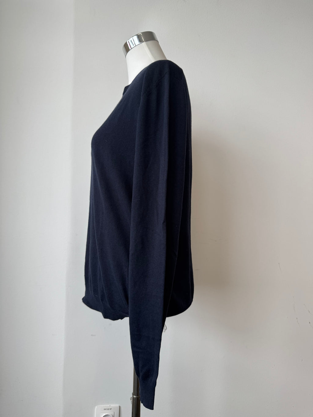 Prada Herren Pullover Navy Merino Wolle Rundhals Gr. 48 Gebraucht