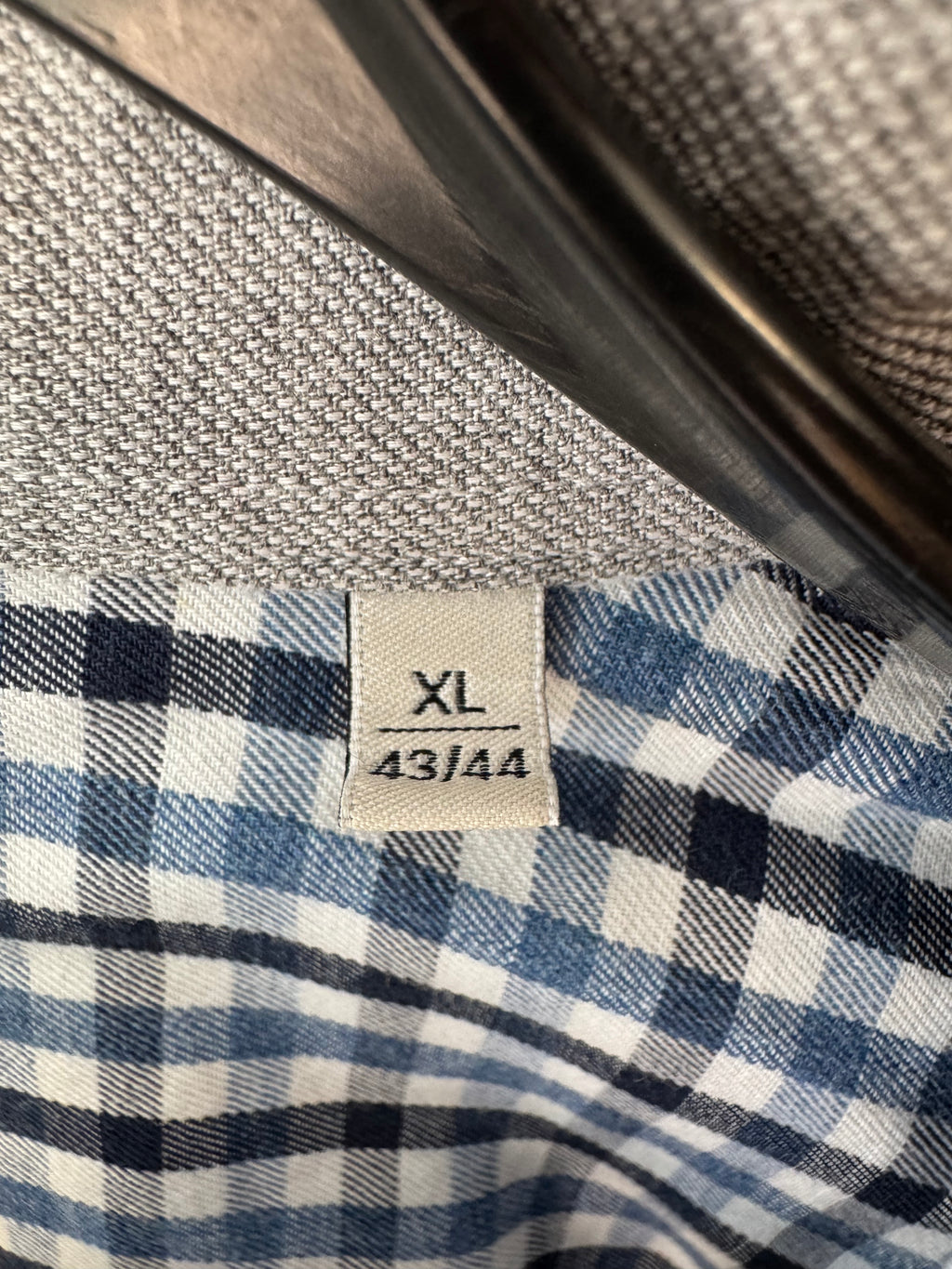 Bugatti Herrenhemd Fine Twill – Blau/Weiß Kariert, XL, Sehr Gut