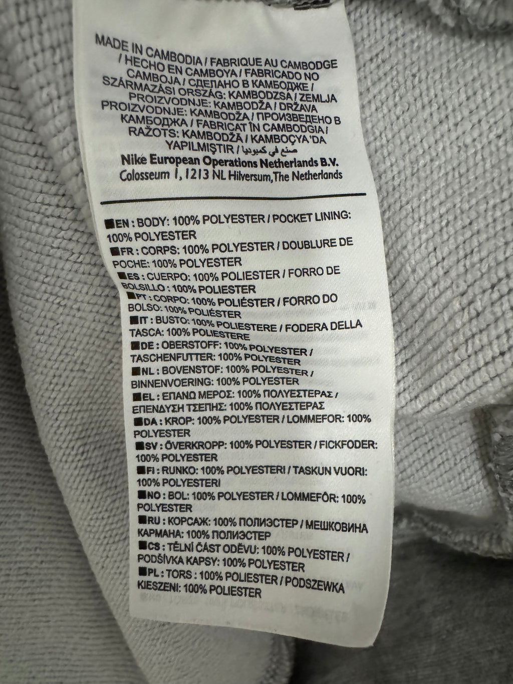 Nike Therma-FIT Pullover Hoodie – Grau, Größe L, Guter Zustand