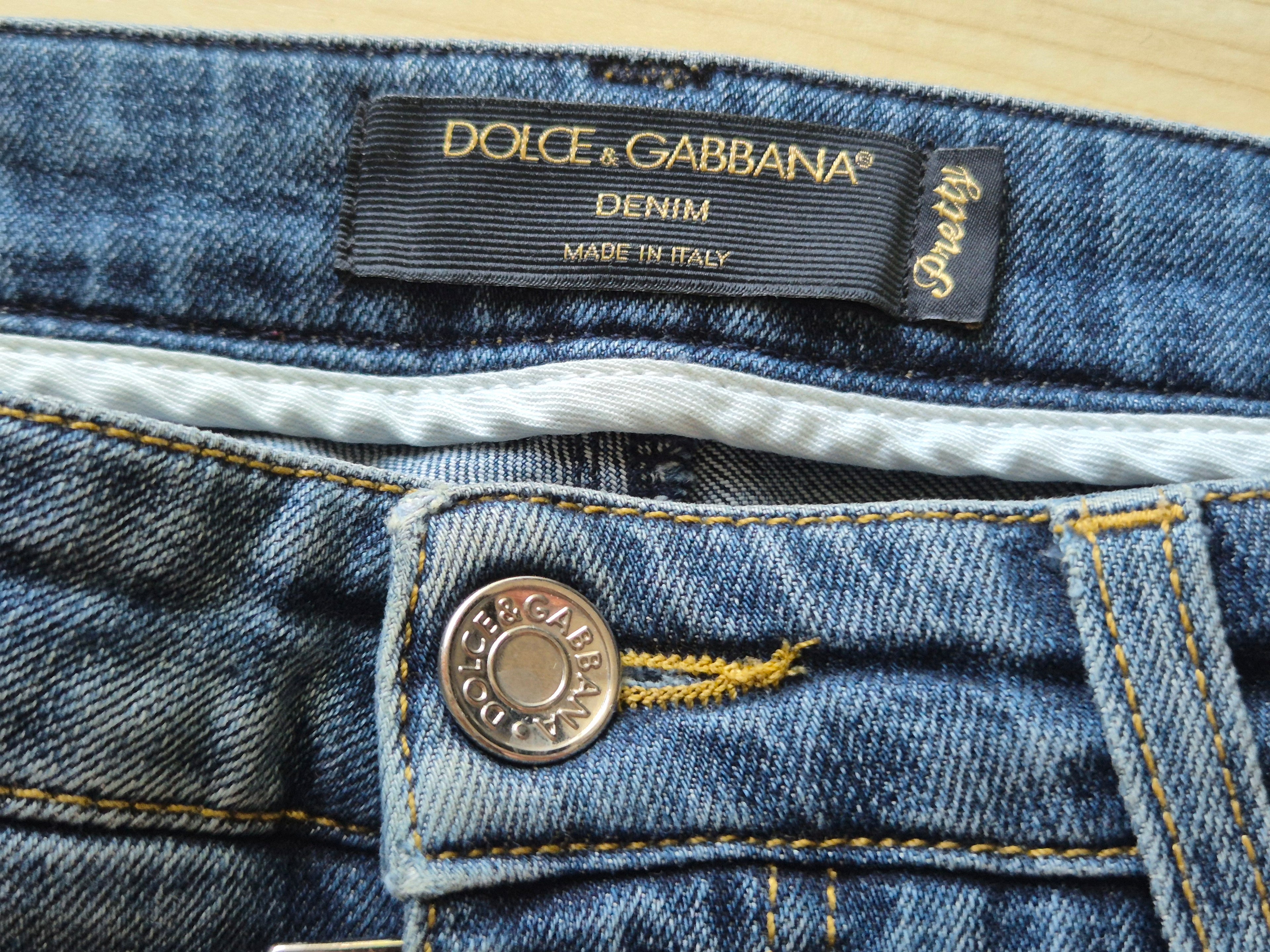 Dolce & Gabbana Security Patchwork Jeans Blue IT44/W29 Good Condition