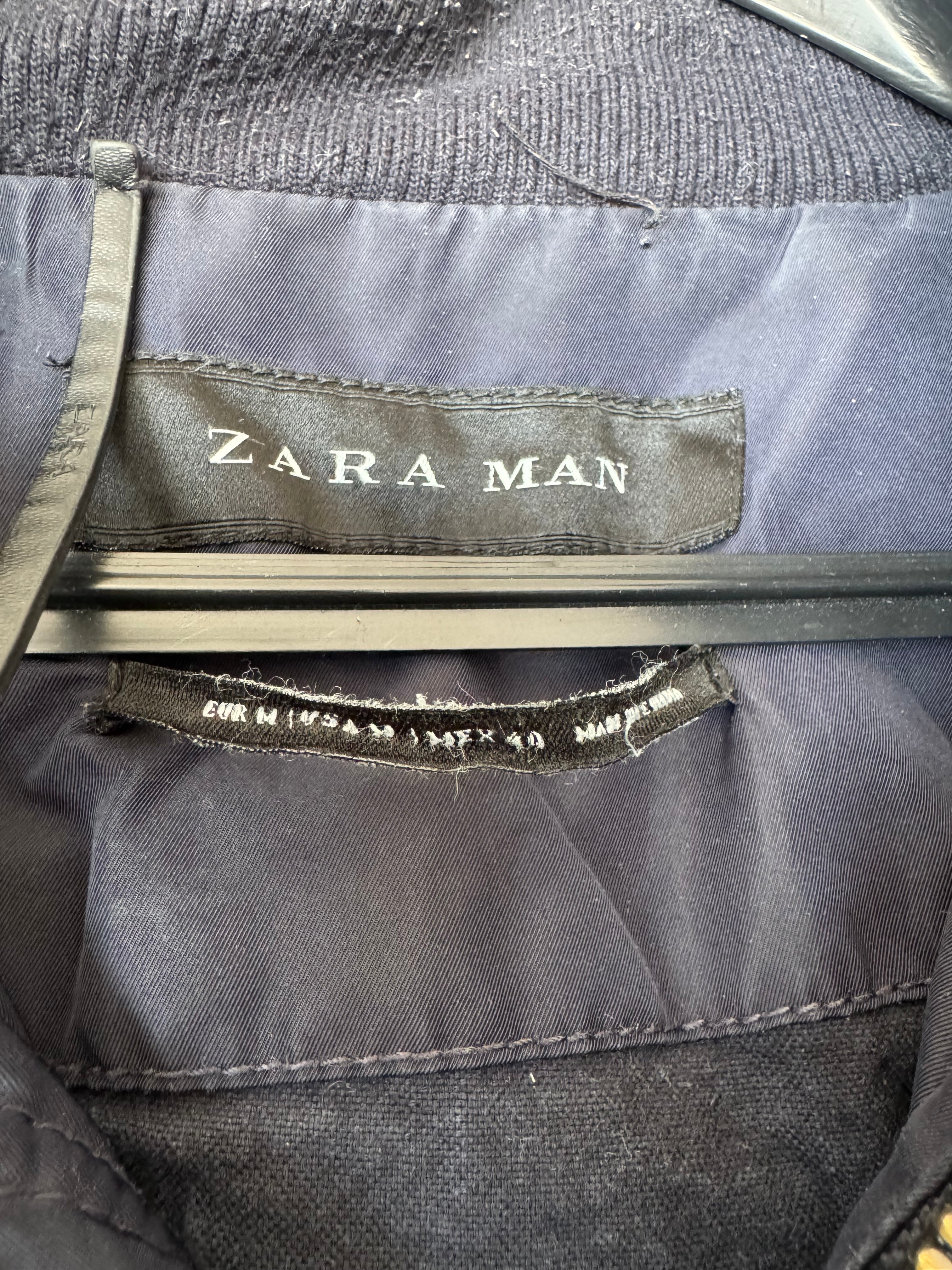Zara Man Puffer Parka, Gr. M, Schwarz – warmer Wintermantel, gebraucht