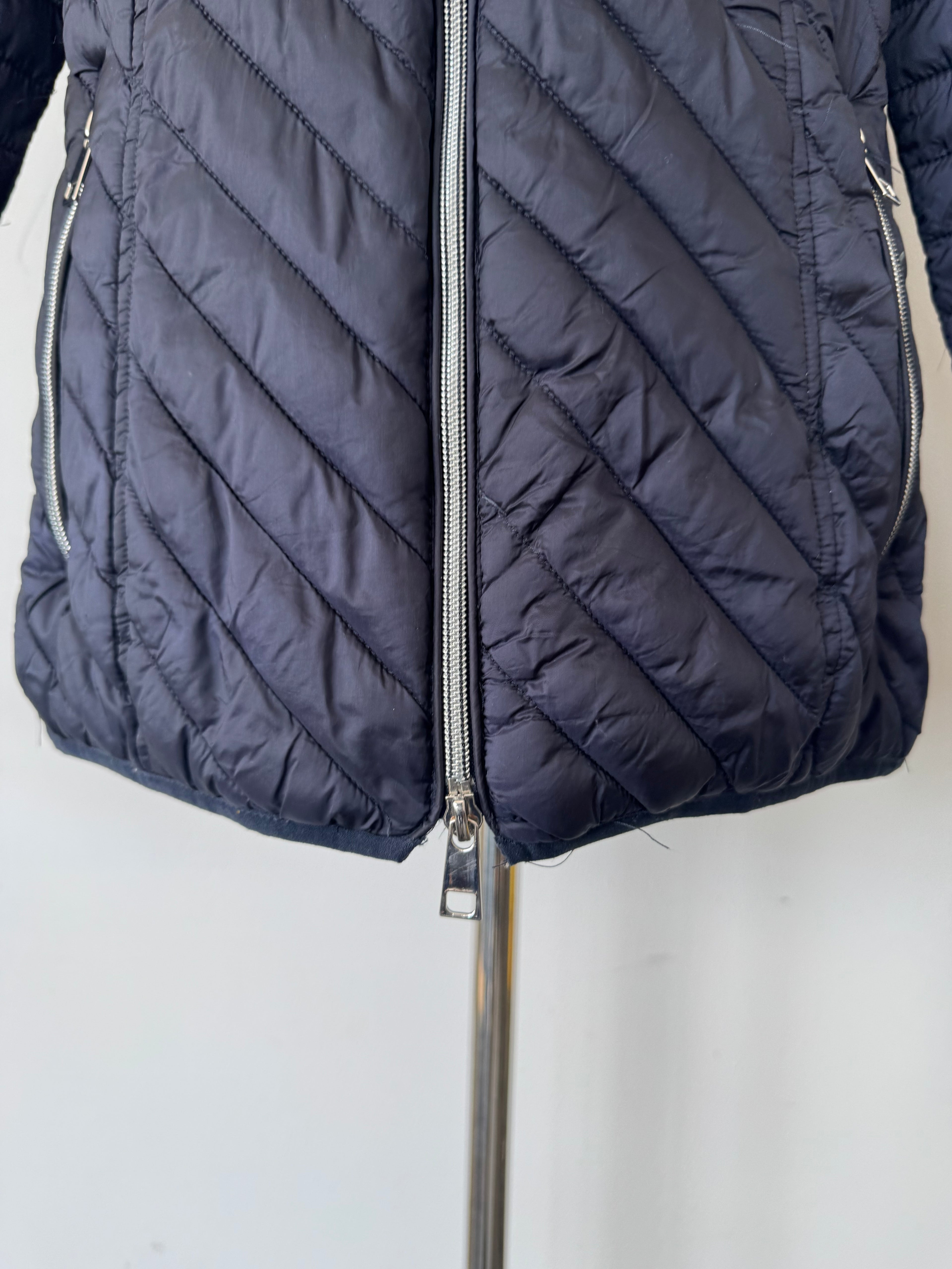 Barbara Lebek Steppjacke mit Kapuze, Navy, EU 42, Sehr guter Zustand