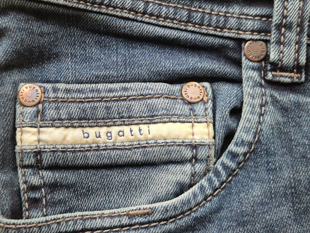 bugatti Modern Fit Herren Jeans – Baumwollmix, Dunkelblau, Gr. 46, Sehr Gut