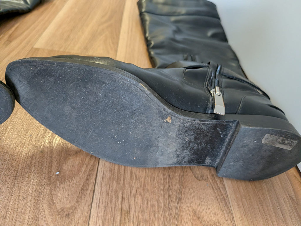 Zara Overknee Reitstiefel, Schwarz, EU 38, Gebraucht