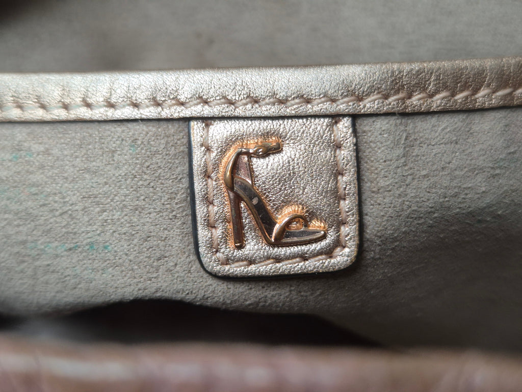 Stuart Weitzman Shoulder/Crossbody Bag, Pink, Leather & Suede, Poor Condition