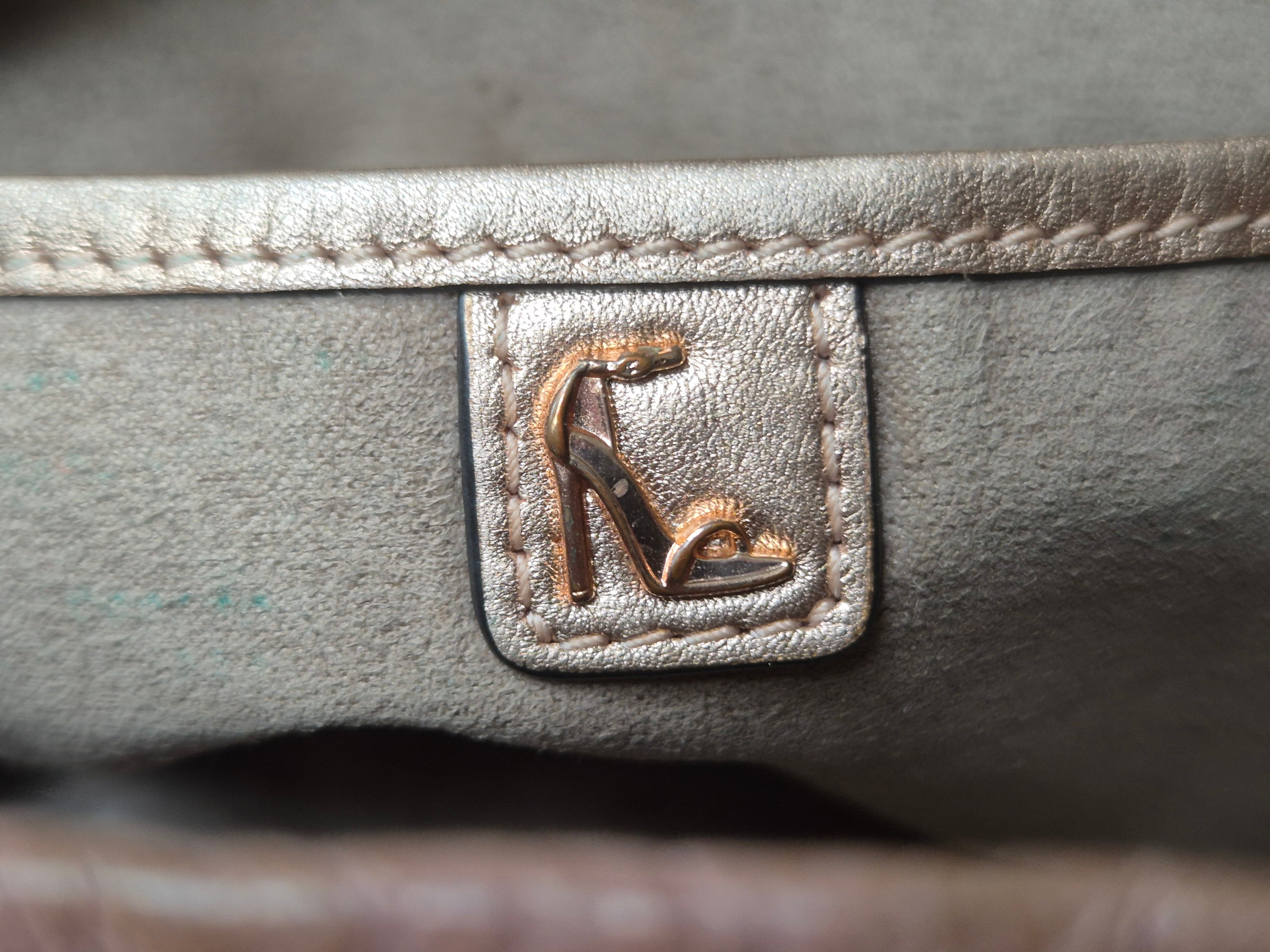 Stuart Weitzman Shoulder/Crossbody Bag, Pink, Leather & Suede, Poor Condition