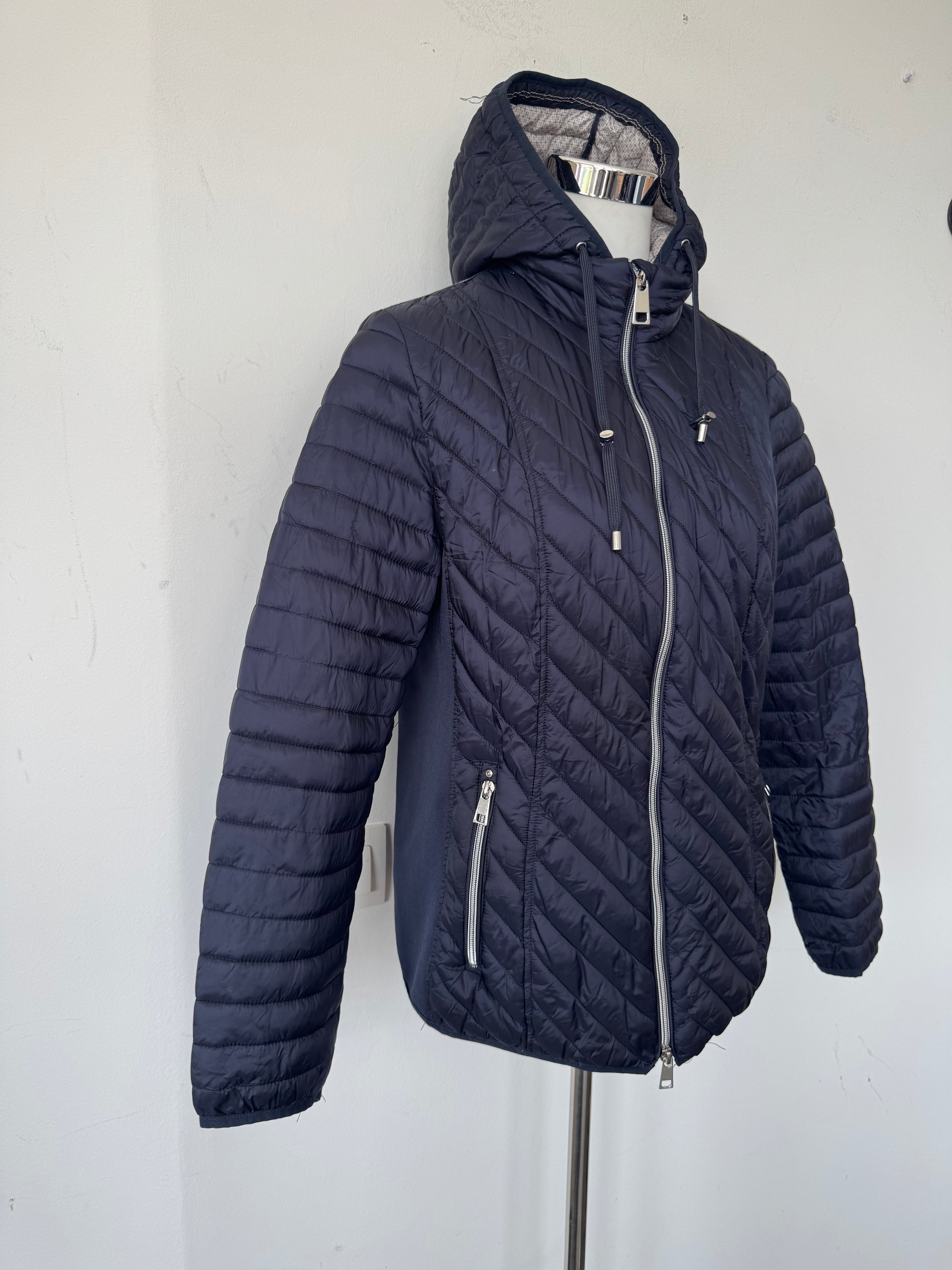 Barbara Lebek Steppjacke mit Kapuze, Navy, EU 42, Sehr guter Zustand