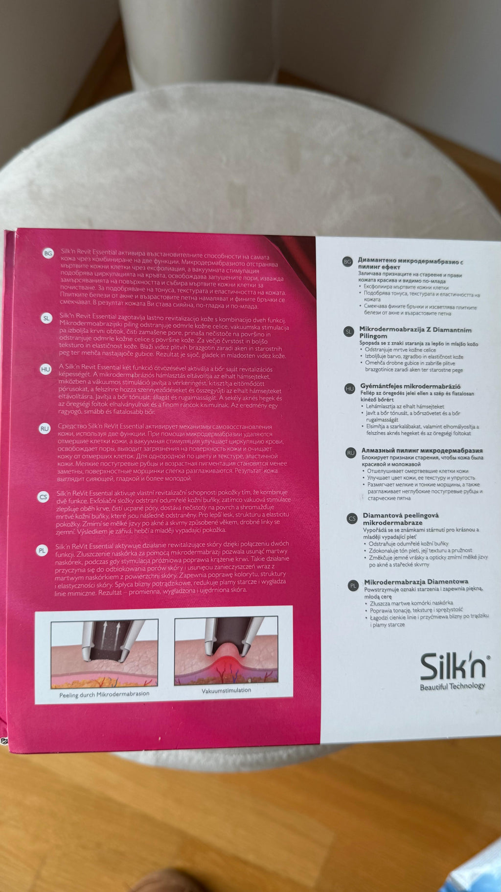Silk’n ReVit Essential Microdermabrasion Diamantpeeling Weiß | Sehr Gut | Boxed