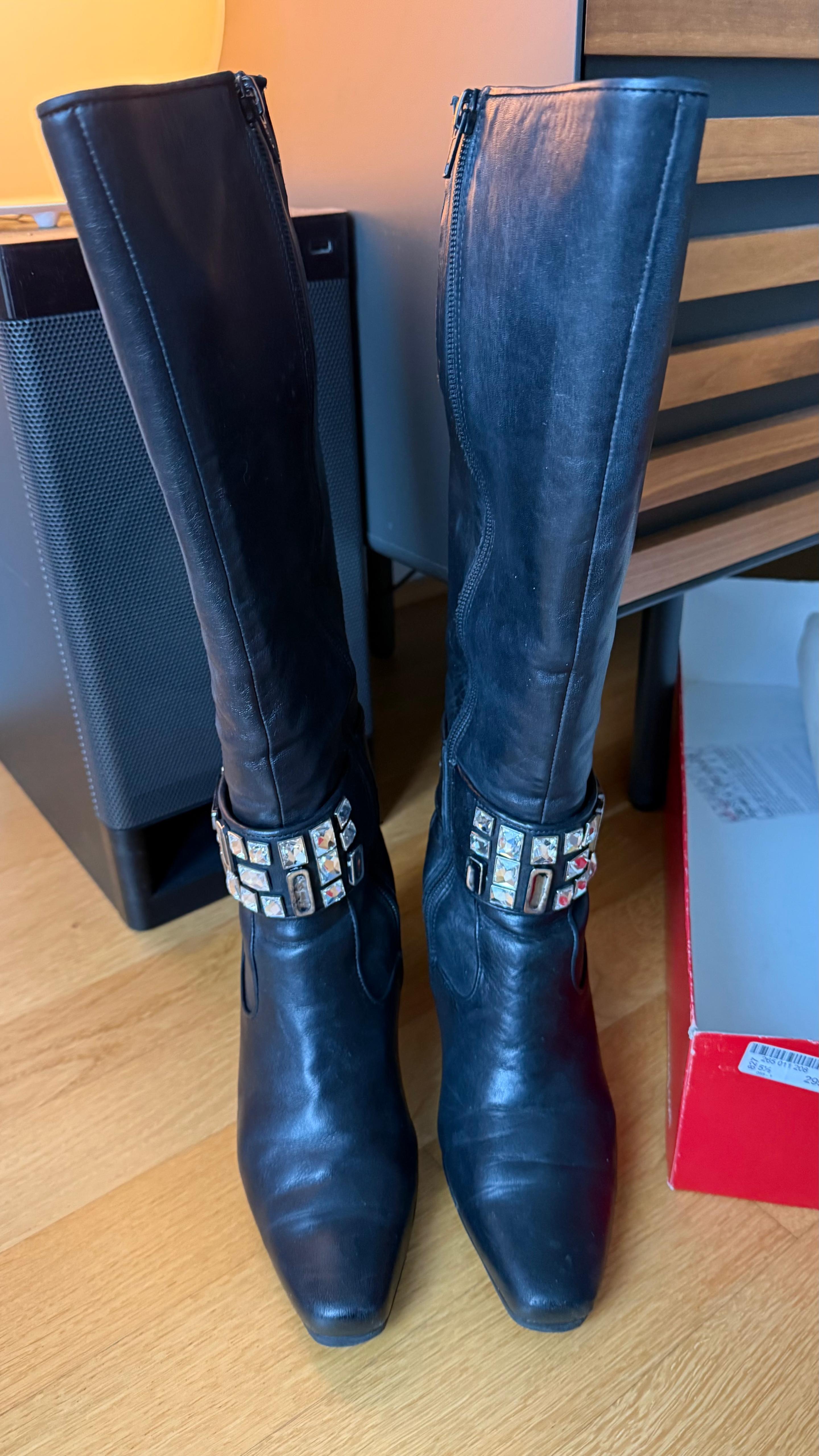 HÖGL Stiefel 38.5 | Echtleder | Strassriemen | Gebraucht