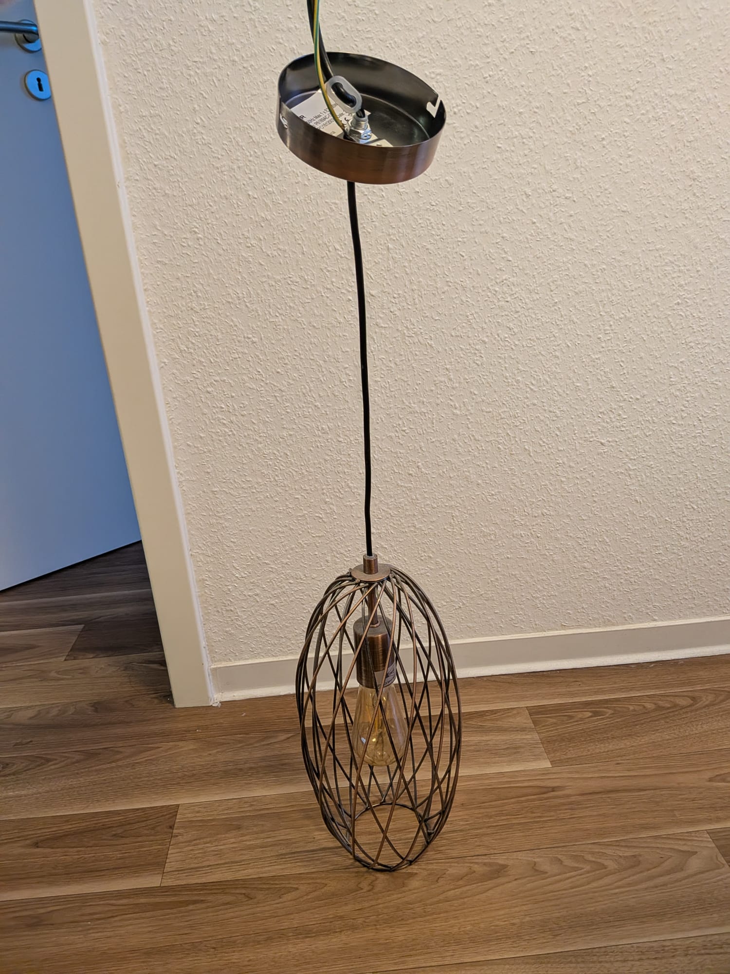 Alsy Pendelleuchte Käfig Antik-Kupfer, Medium, inkl. LED-Filament, Sehr gut