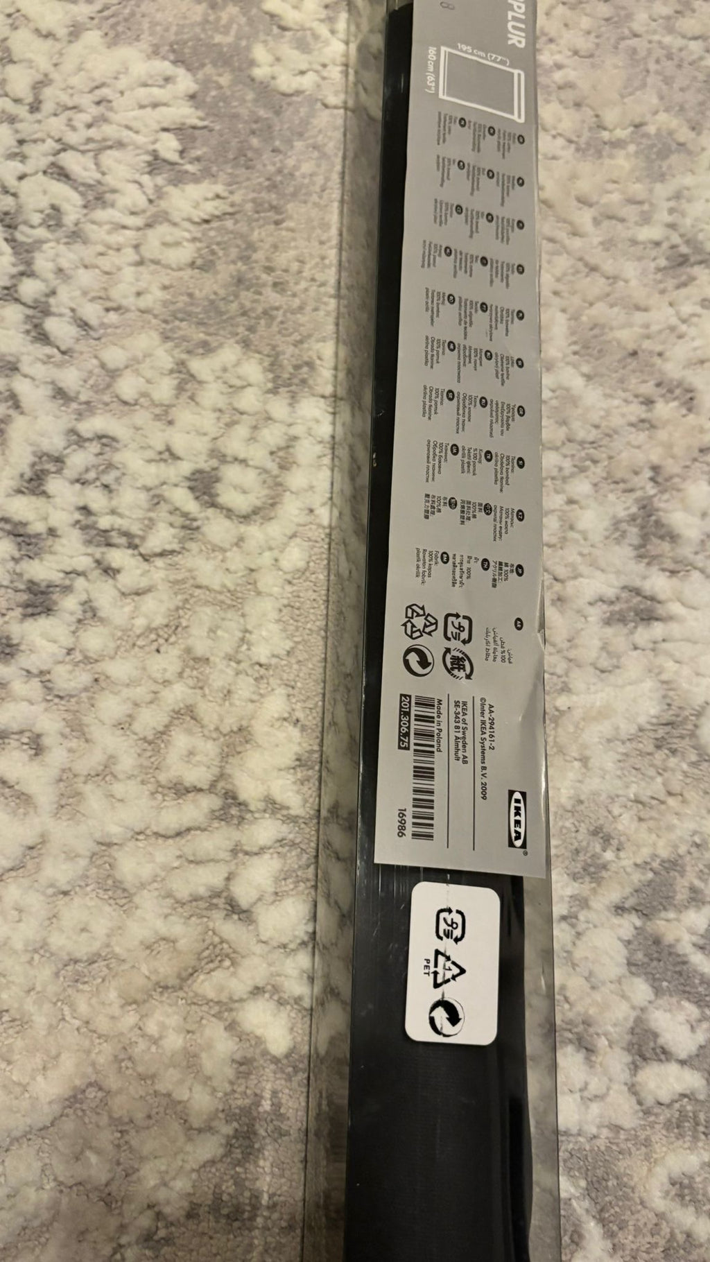 NEU & OVP IKEA TOPPIG Kleiderstange – ausziehbar bis 110 cm, dunkelgrau
