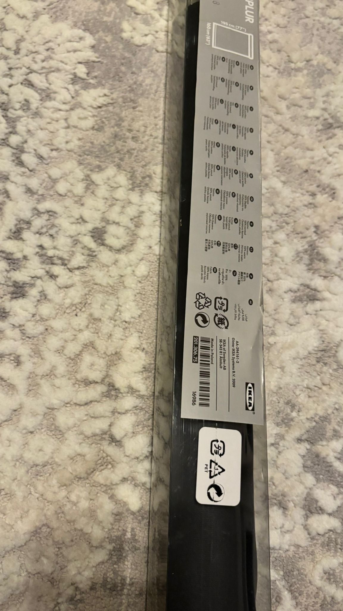 NEU & OVP IKEA TOPPIG Kleiderstange – ausziehbar bis 110 cm, dunkelgrau