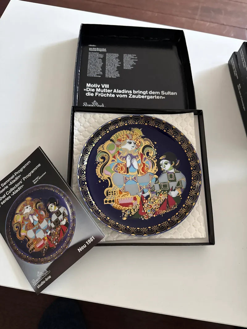 Rosenthal Aladin Collector Plate Scene VIII by Björn Wiinblad, Very Good