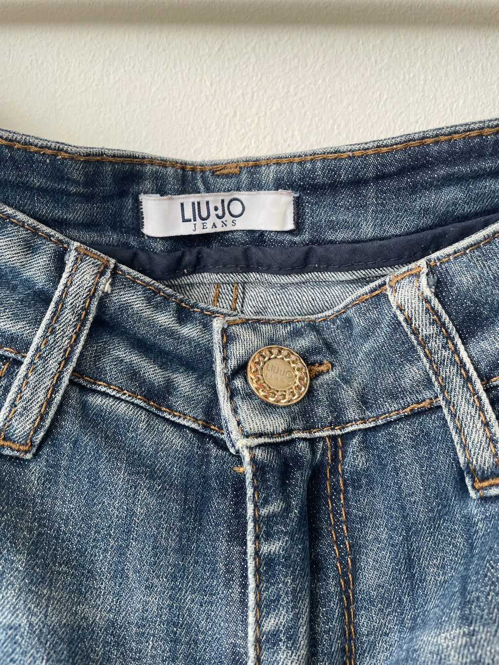 Liu Jo W13106 D3019 Damen Denim Shorts Gr. 29 Blau Baumwolle Zustand Gut