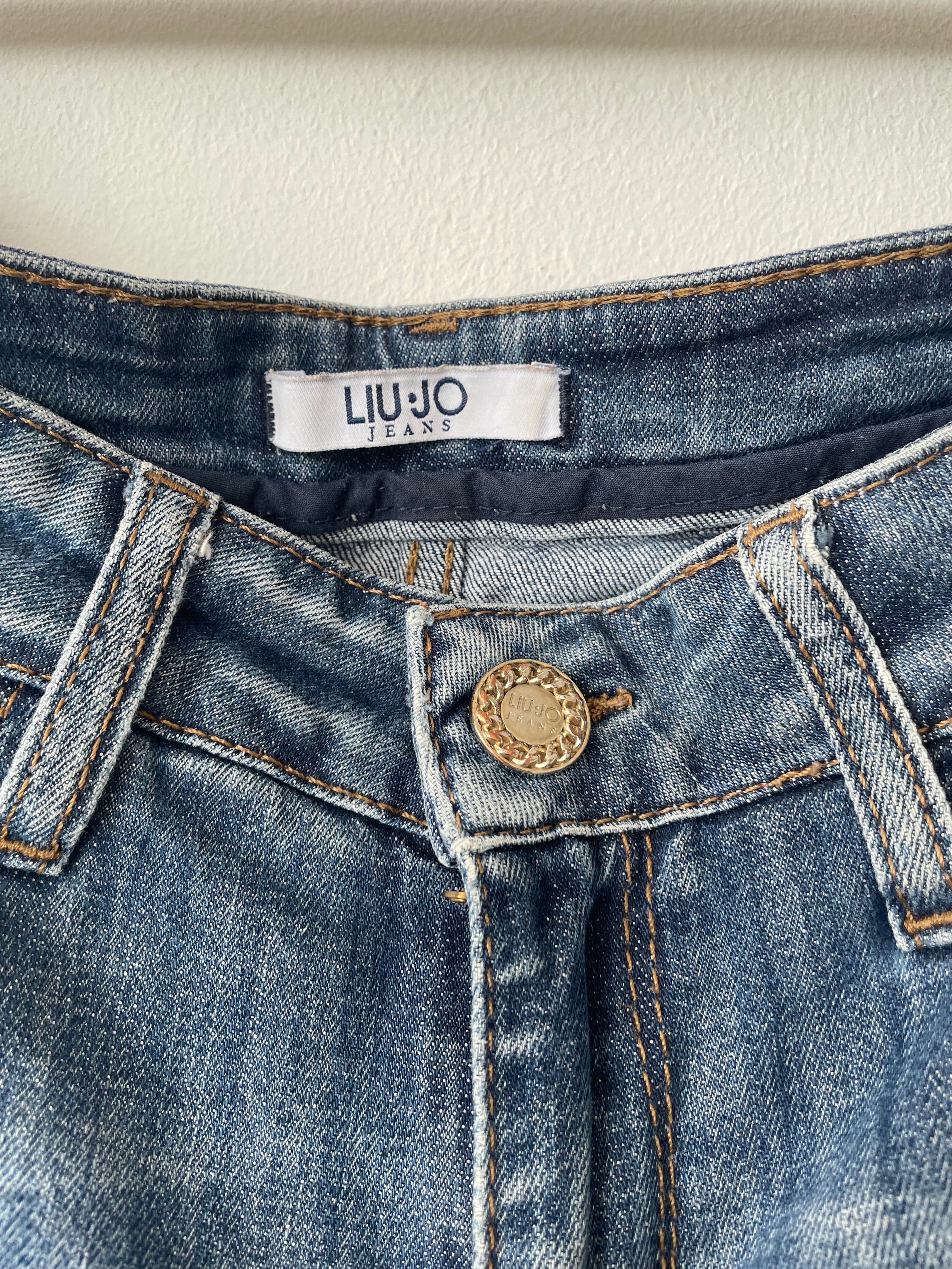 Liu Jo W13106 D3019 Damen Denim Shorts Gr. 29 Blau Baumwolle Zustand Gut