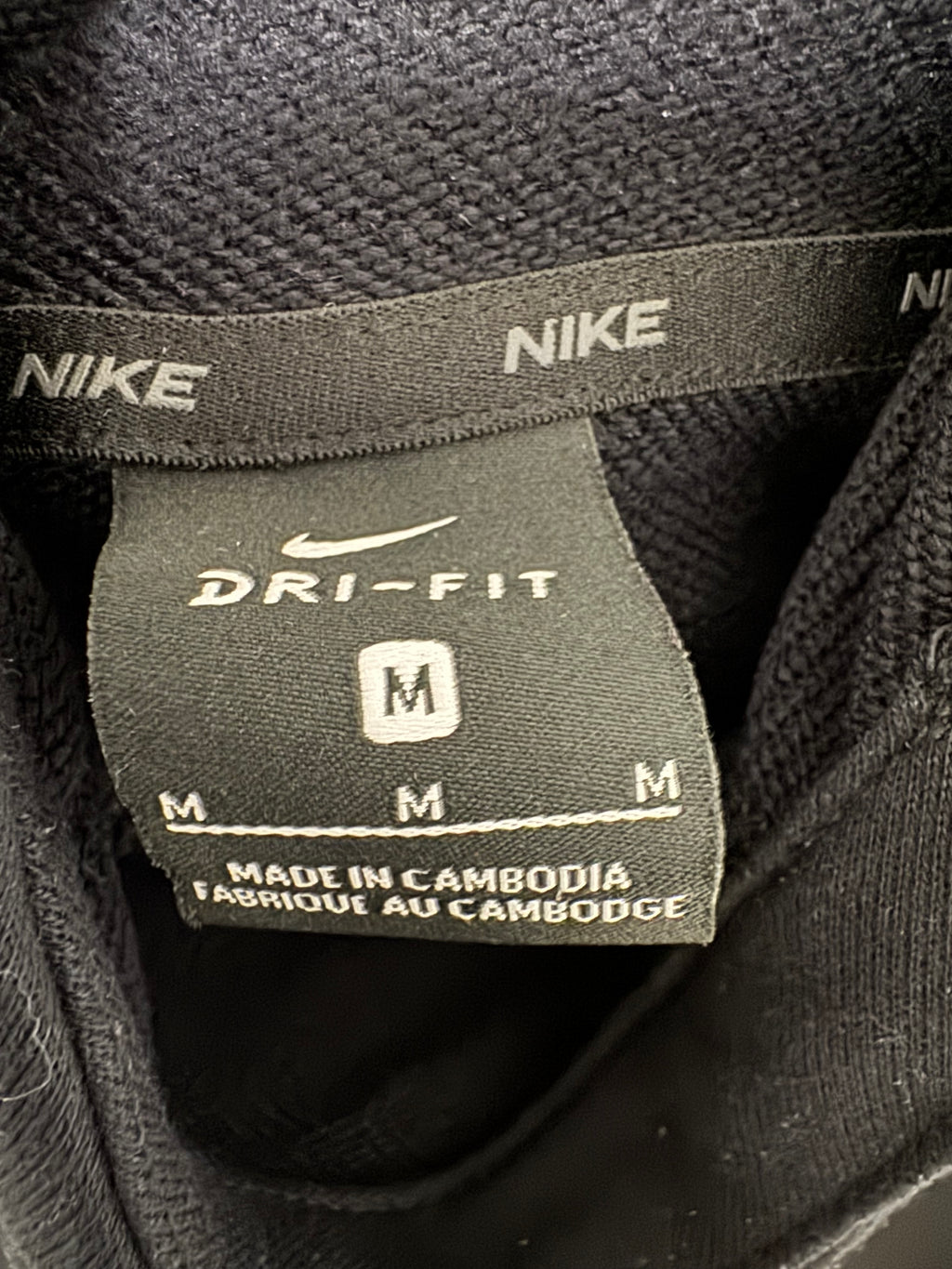 Nike Dri-FIT Swoosh Hoodie Black Size M – Good Condition