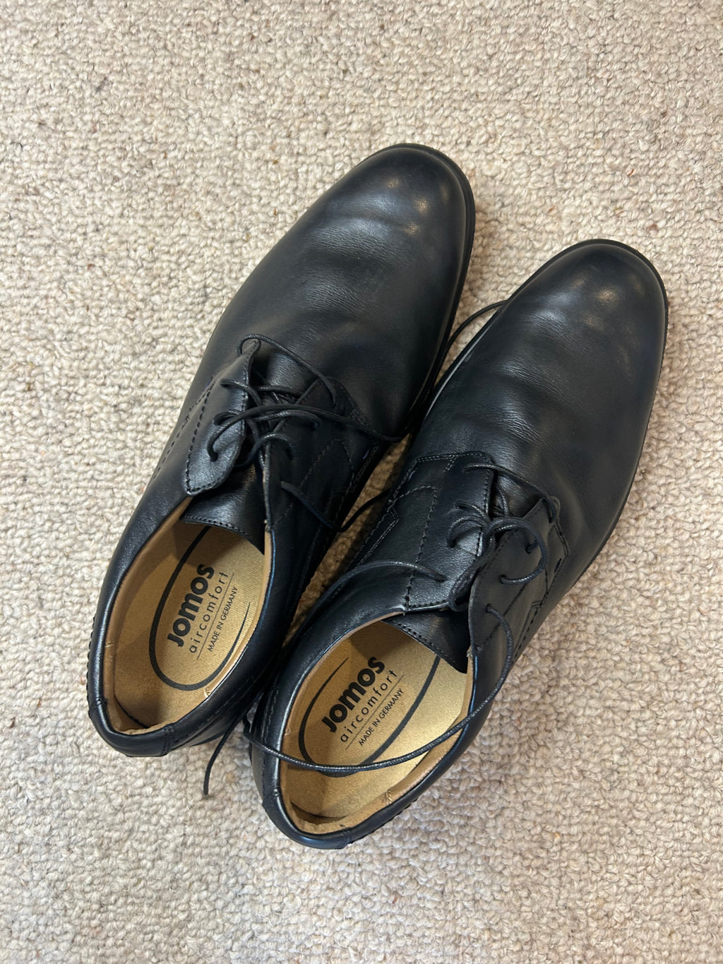 Jomos Aircomfort Derby Men’s Shoes – Black, Size 42, Very Good Condition
